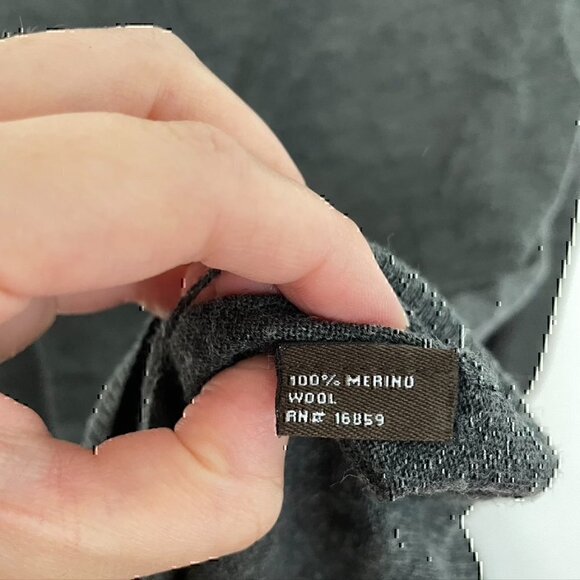 J.MCLAUGHLIN J MCLAUGHLIN Gray V-Neck 3/4 Sleeve MERINO WOOL Cardigan Sweater M - Picture 6 of 11